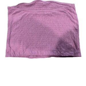 American Eagle smocked tube top purple pink small